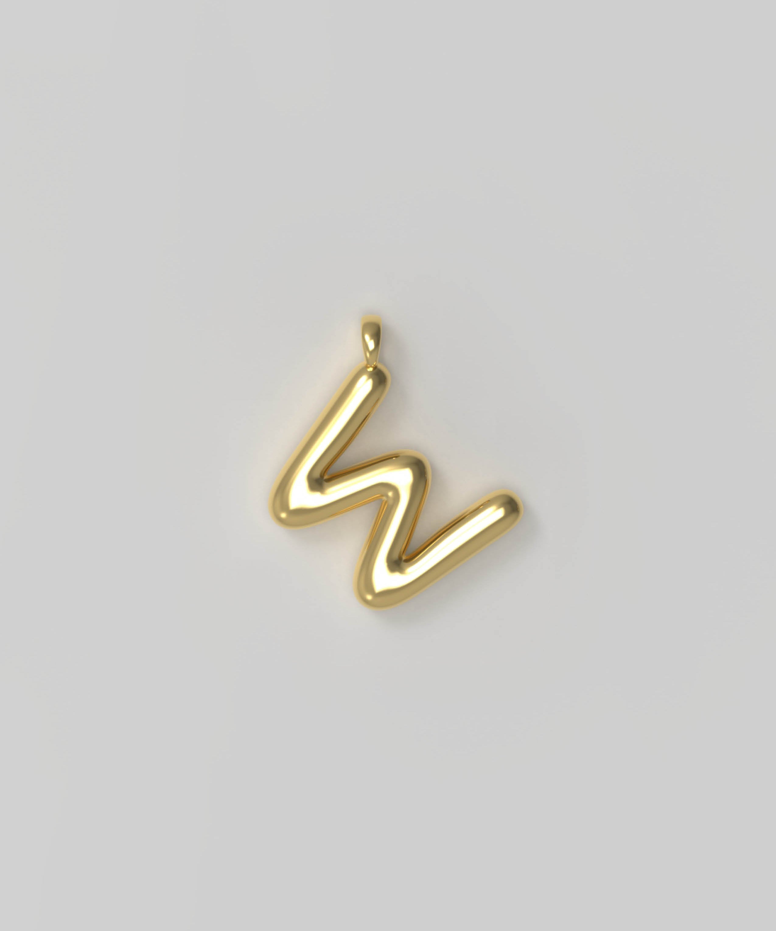 Letter Charm Small Plated