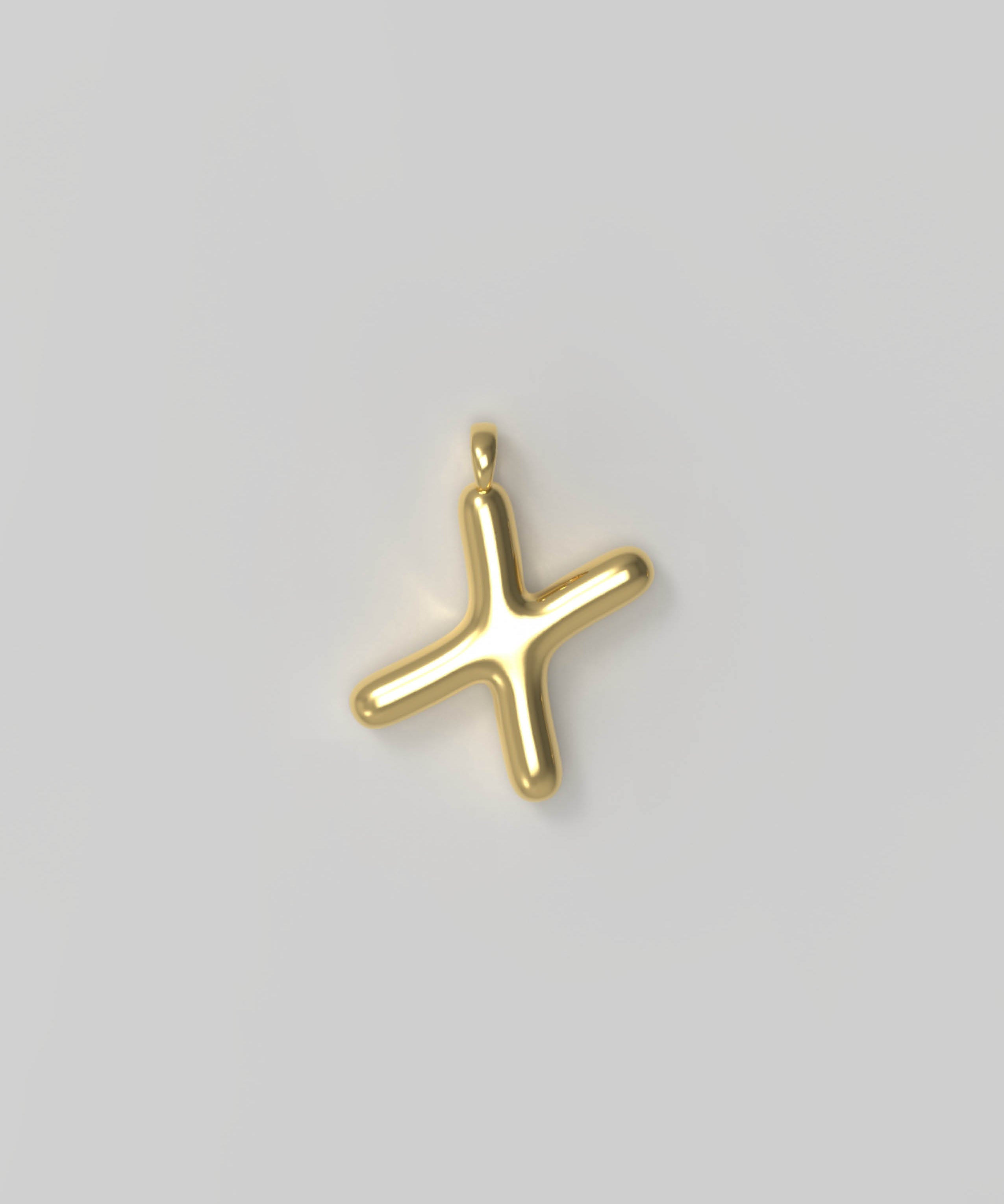 Letter Charm Small Plated