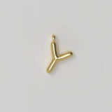 Letter Charm Small Plated