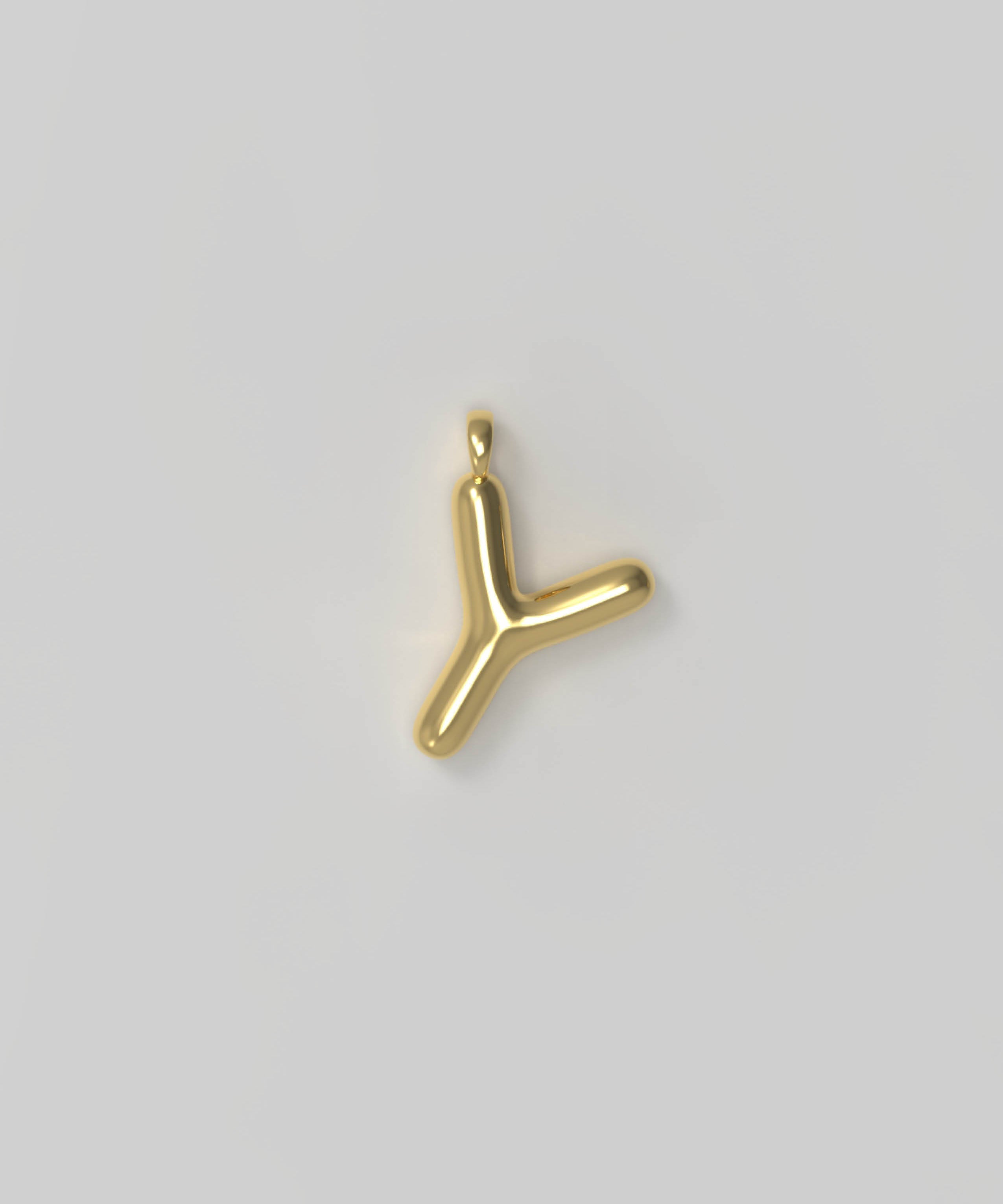 Letter Charm Small Plated