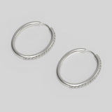 Slim Hoop L Diamonds