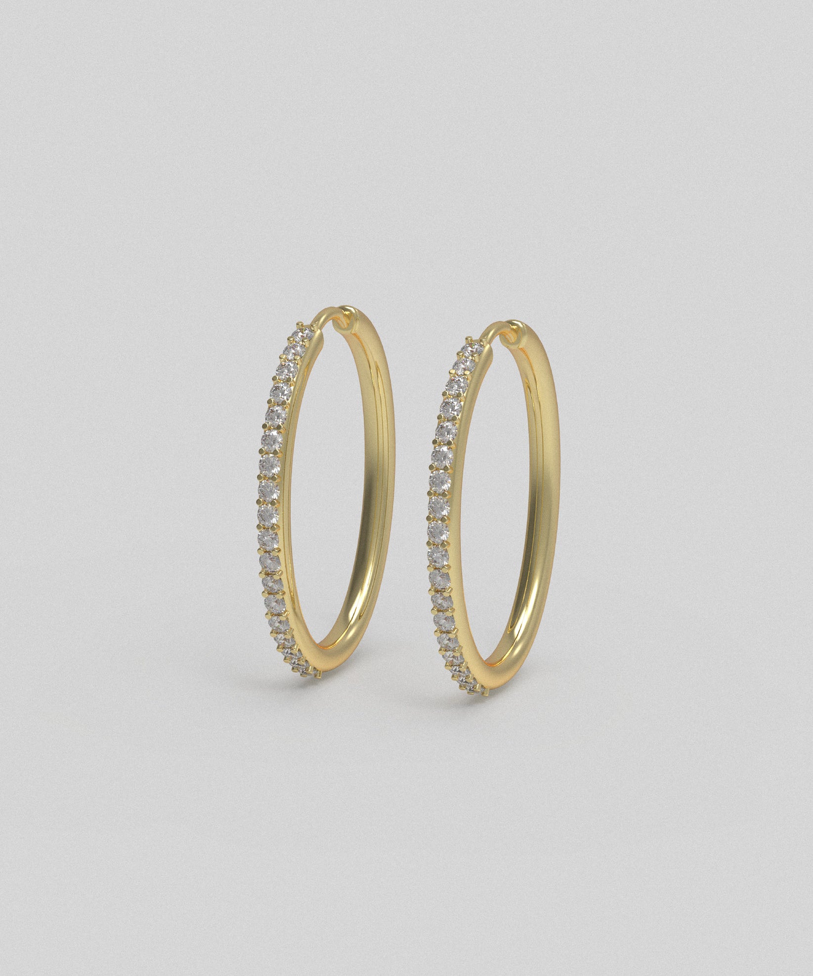 Slim Hoop L Diamonds