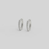 Slim Hoop Tiny Diamonds