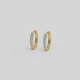Slim Hoop Tiny Diamonds