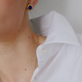Lolly Stud Lapis Plated
