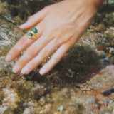 Band Ring I Malachite Gold