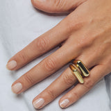 Sculpt Ring Thick Gold